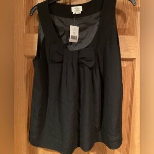 Kate Spade Black Sleeveless Bow Blouse